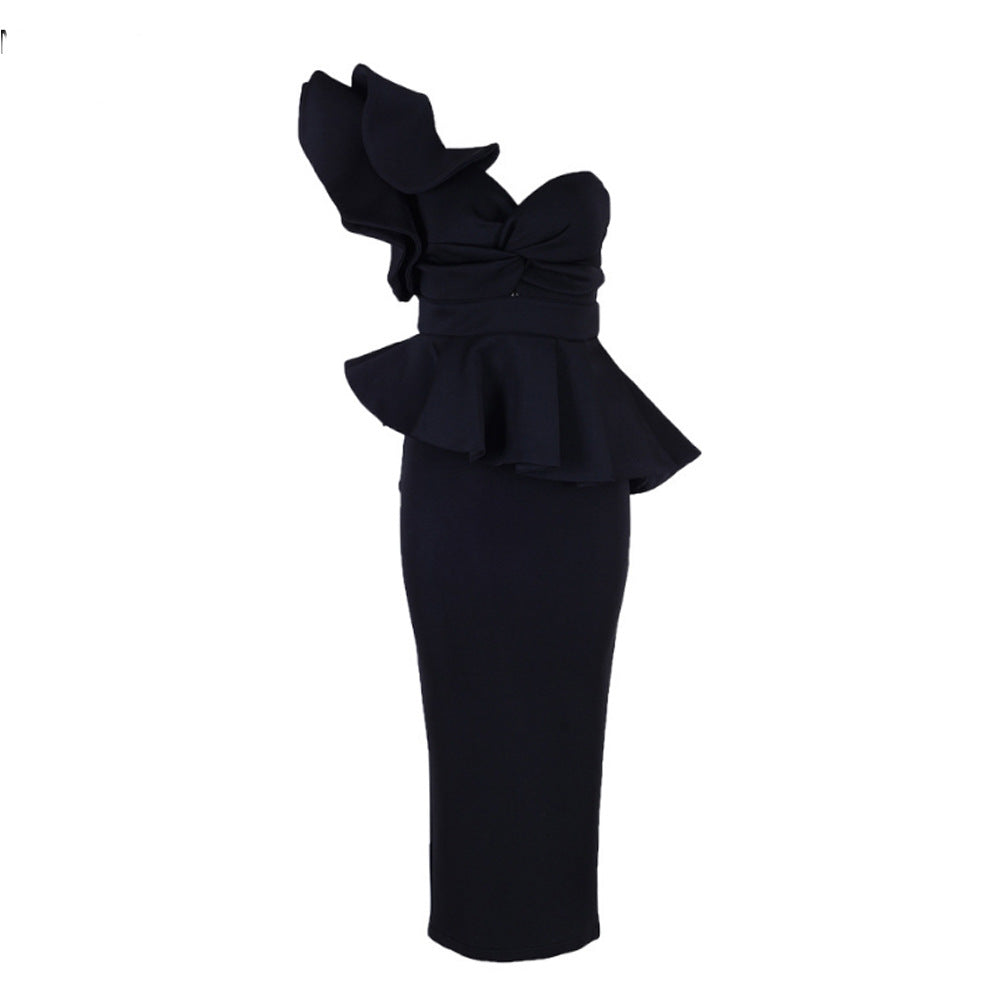 Pretty Strapless Evening Dress | black | GlamzLife