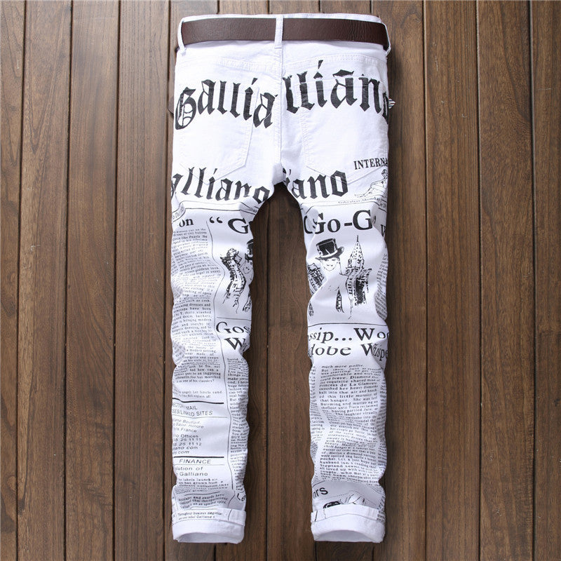 Printed Slim Fit Strachable Jeans GlamzLife