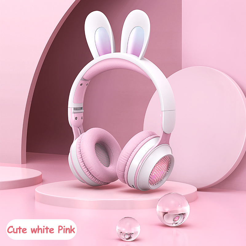 Rabbit Ear Headphones Wireless Luminous Extendable Wheat Headphones GlamzLife