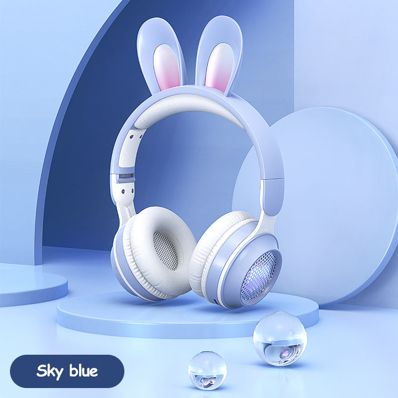 Rabbit Ear Headphones Wireless Luminous Extendable Wheat Headphones GlamzLife