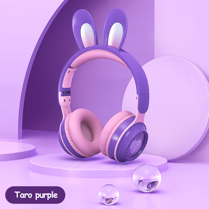 Rabbit Ear Headphones Wireless Luminous Extendable Wheat Headphones | GlamzLife
