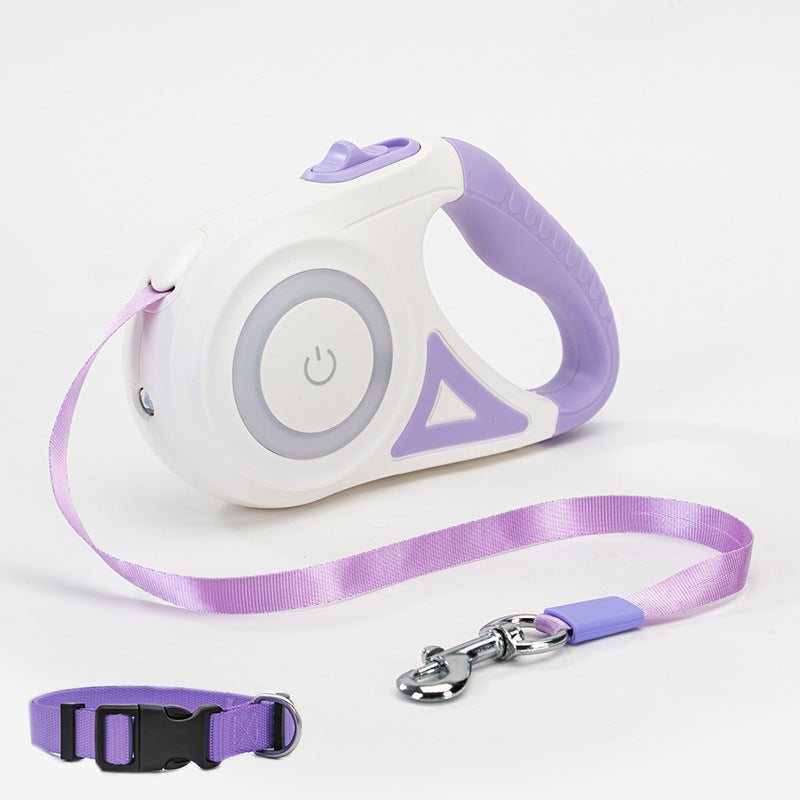 Retractable And Collar Spotlight Automatic Pet Traction Rope GlamzLife