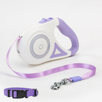 Retractable And Collar Spotlight Automatic Pet Traction Rope | GlamzLife