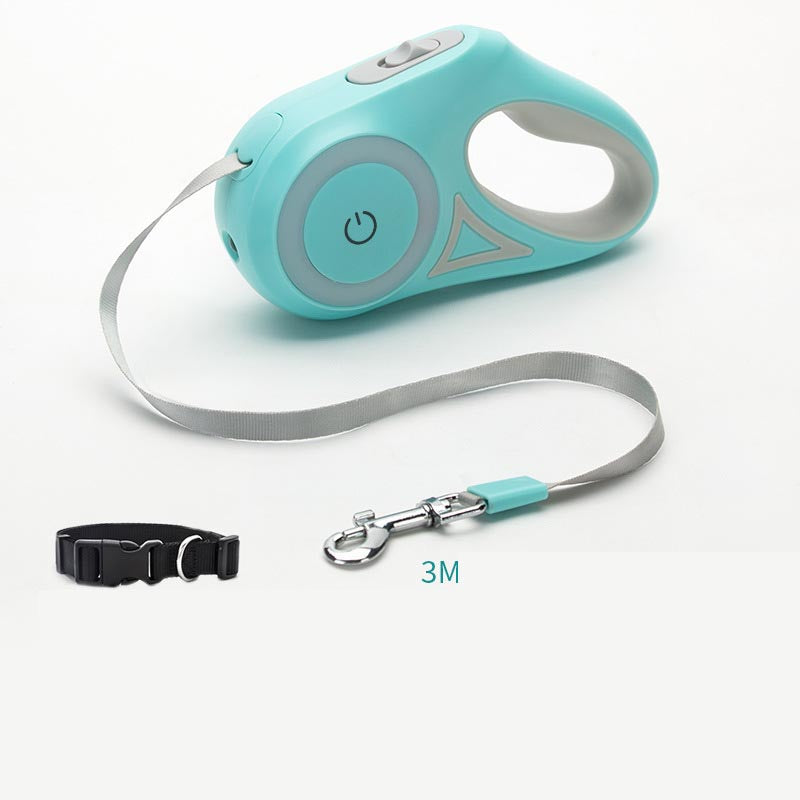 Retractable And Collar Spotlight Automatic Pet Traction Rope GlamzLife