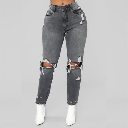 Ripped High Waist Skinny Pencil Denim Pants | | GlamzLife