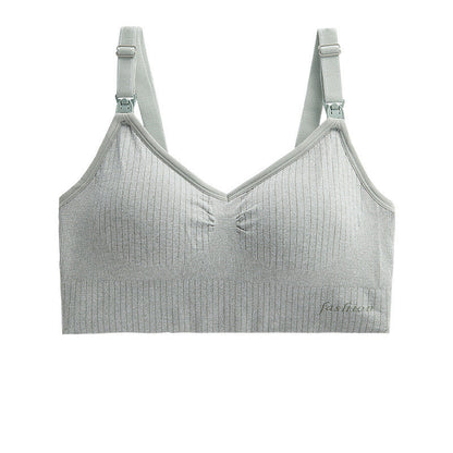 Seamless Comfy Breastfeeding Bra | Mint Green Powder | GlamzLife