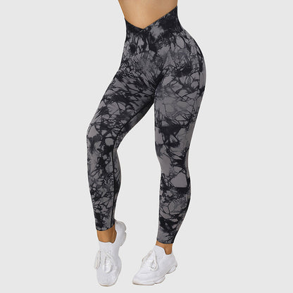 Seamless Tie Dye Leggings Women's Yoga Pants | | GlamzLife