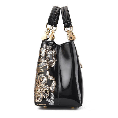 Sequins Leather Handbag GlamzLife