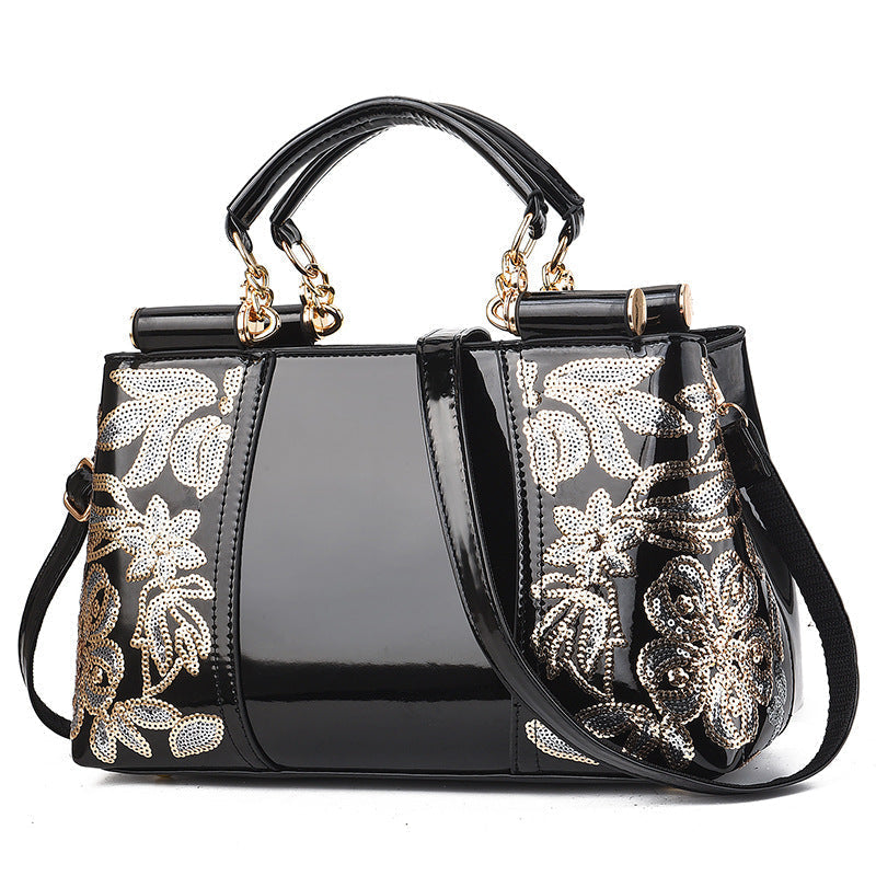 Sequins Leather Handbag GlamzLife