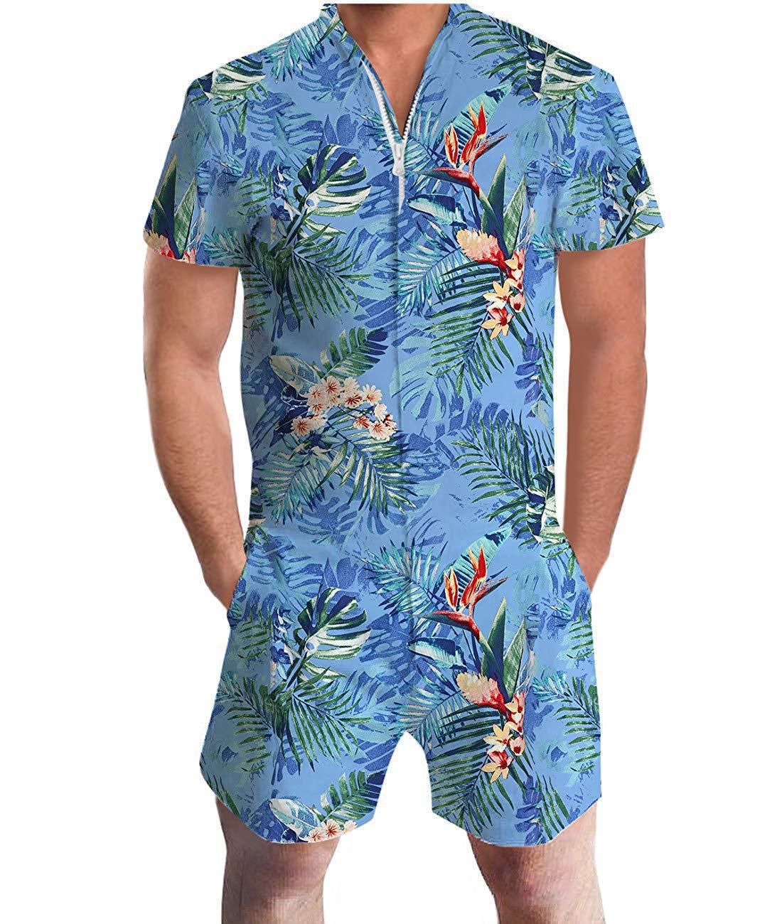 Short Beach Wear Jumpsuit For Men's GlamzLife