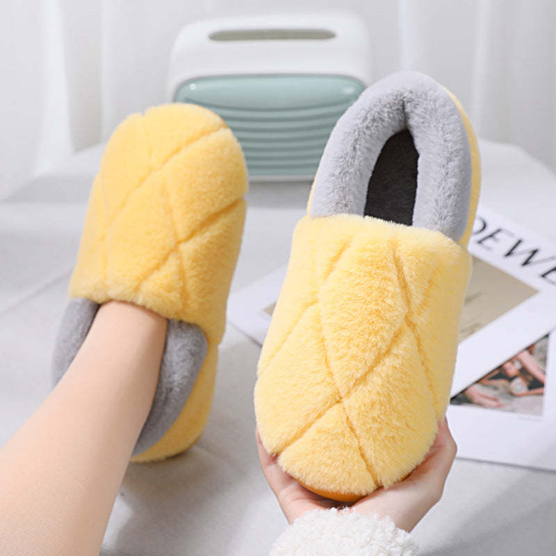 Simple Non-slip Woolen Floor Slippers With Soft Soles GlamzLife