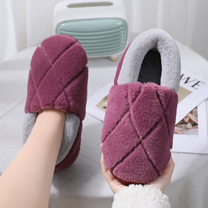 Simple Non-slip Woolen Floor Slippers With Soft Soles | GlamzLife