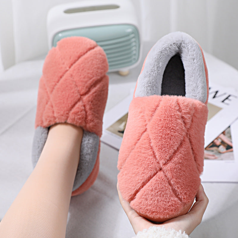 Simple Non-slip Woolen Floor Slippers With Soft Soles GlamzLife