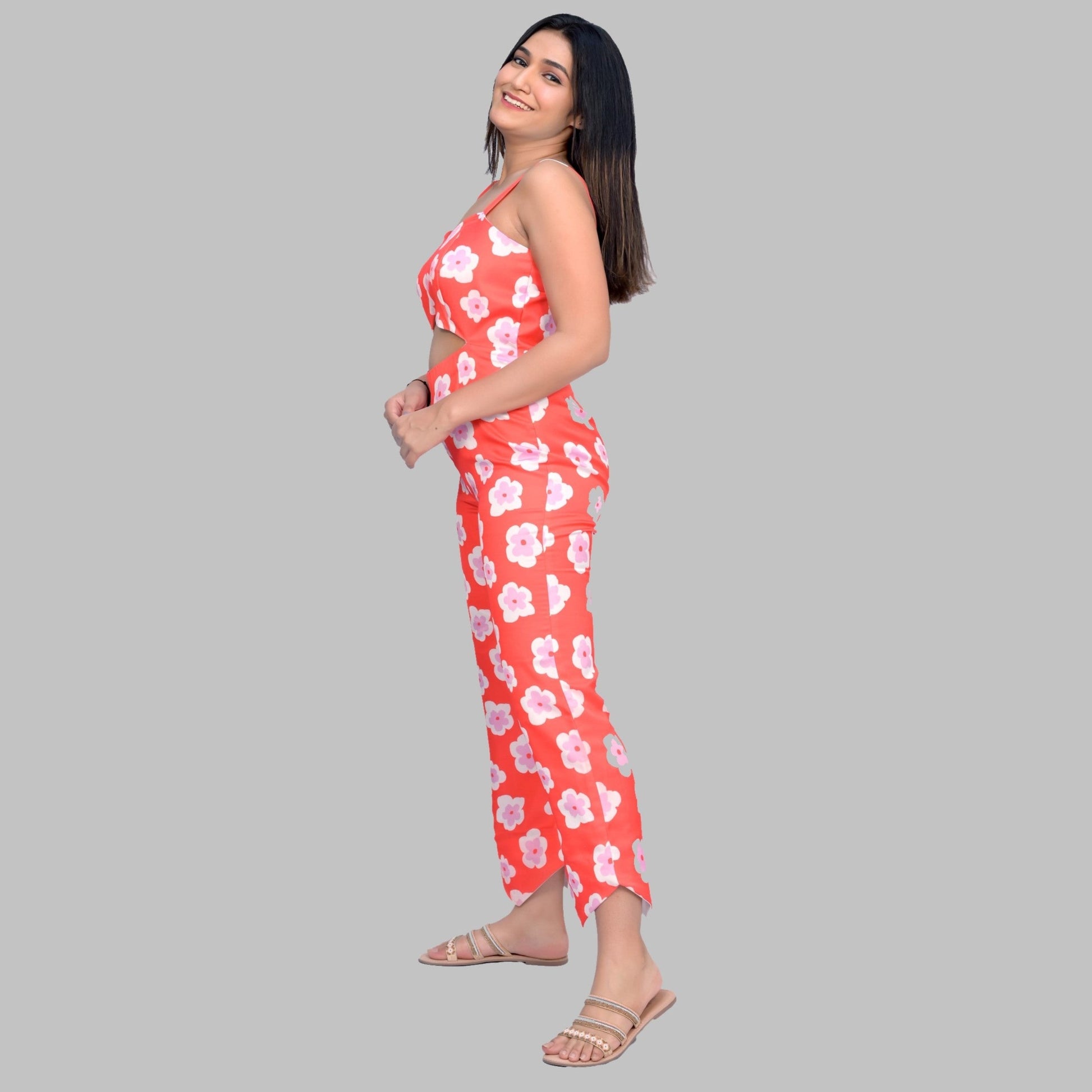 Smashing Flower Print Jumpsuit GlamzLife