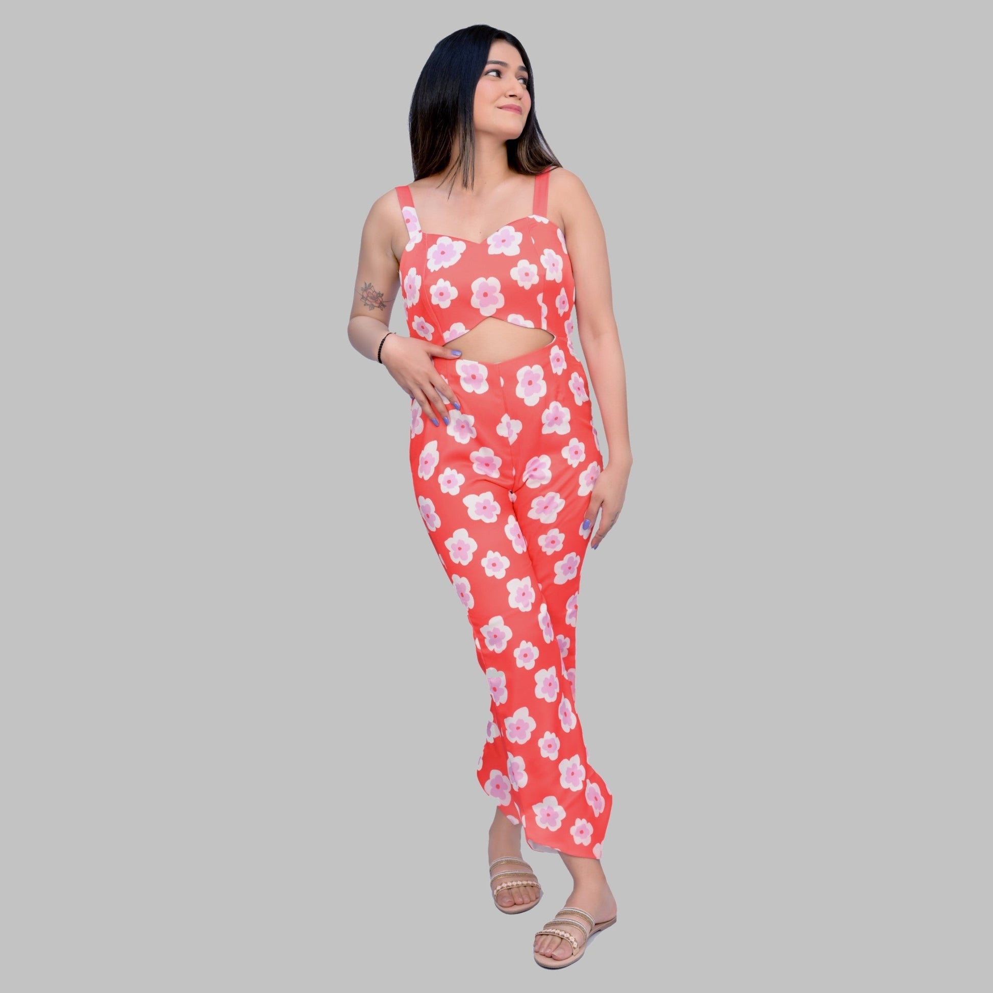 Smashing Flower Print Jumpsuit GlamzLife