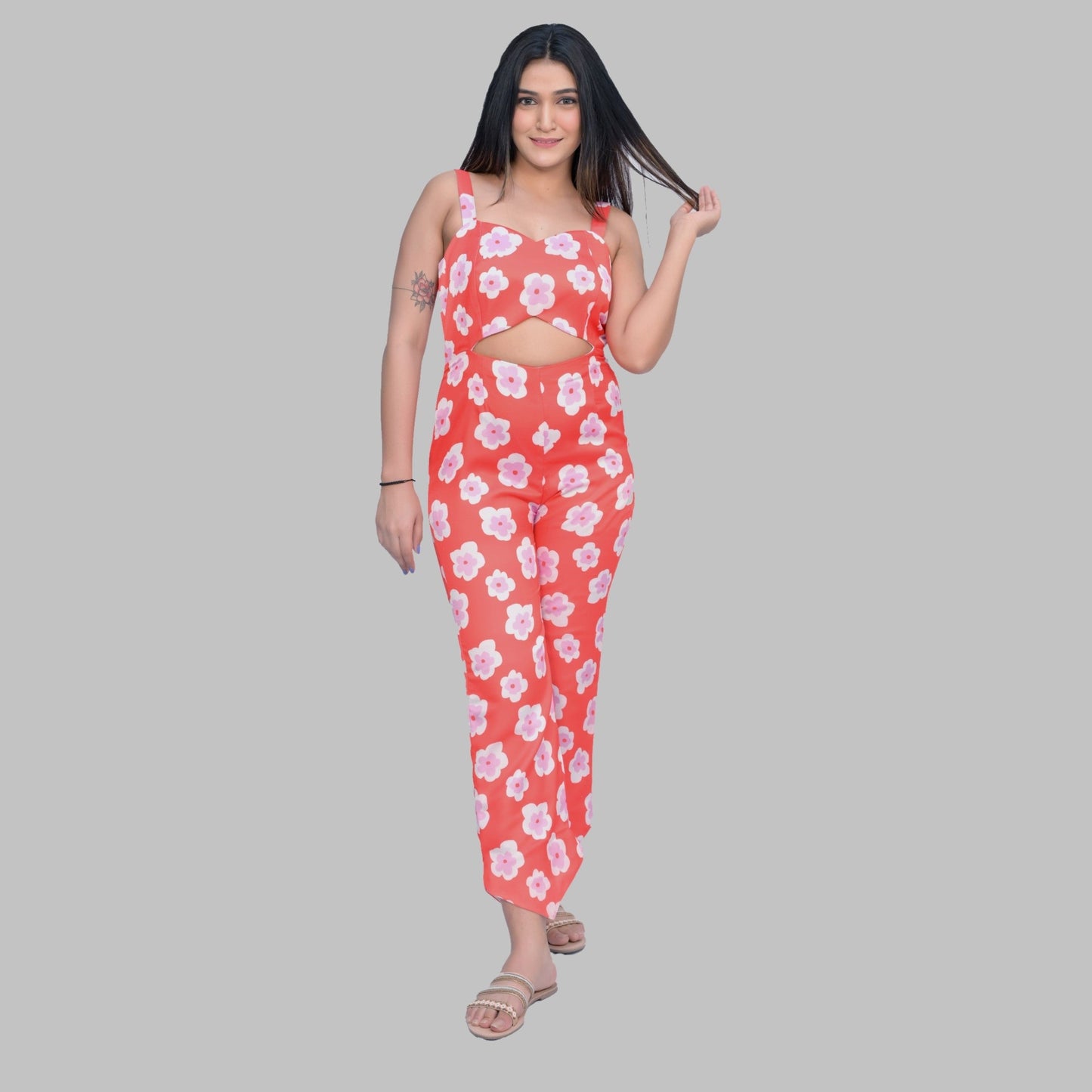 Smashing Flower Print Jumpsuit GlamzLife