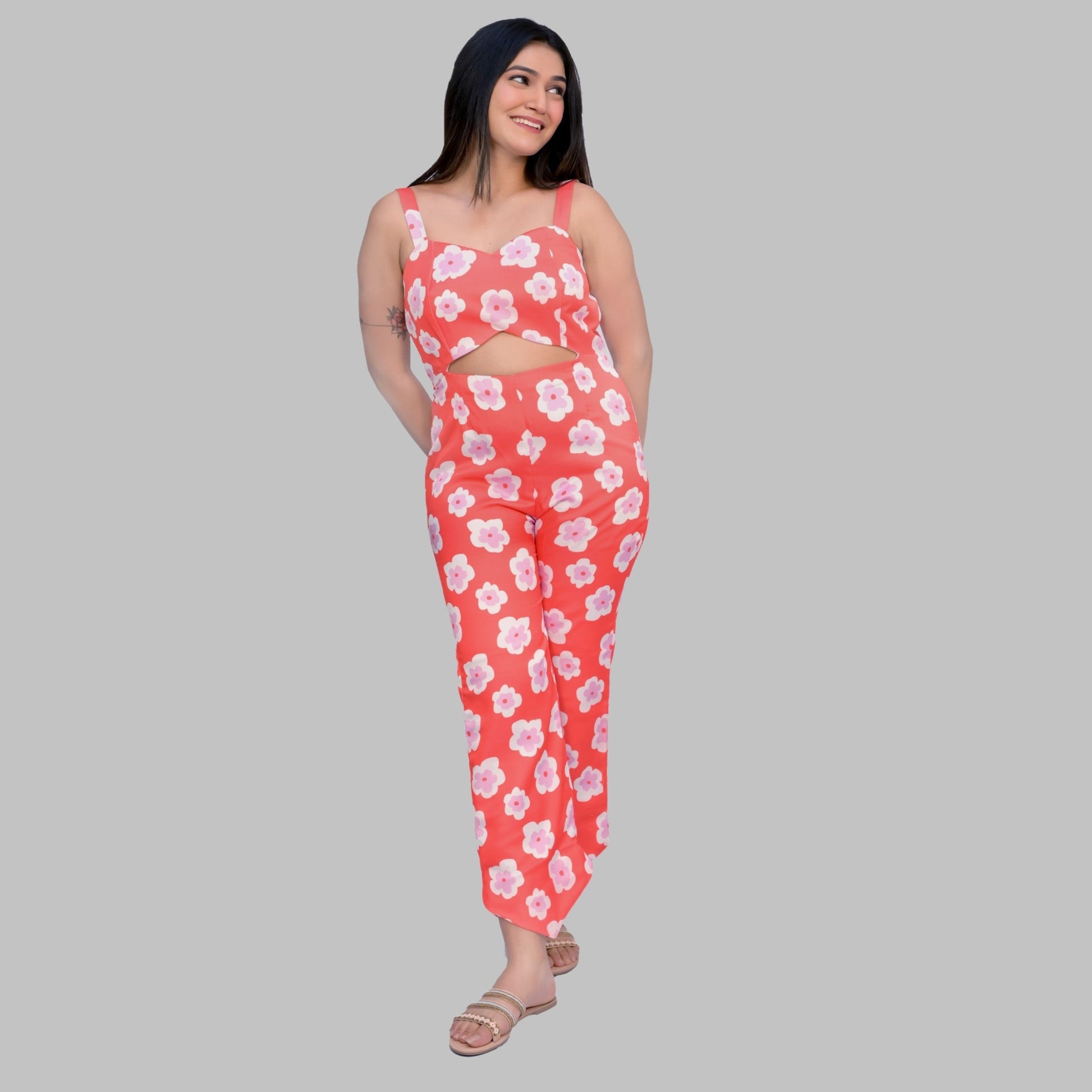 Smashing Flower Print Jumpsuit GlamzLife