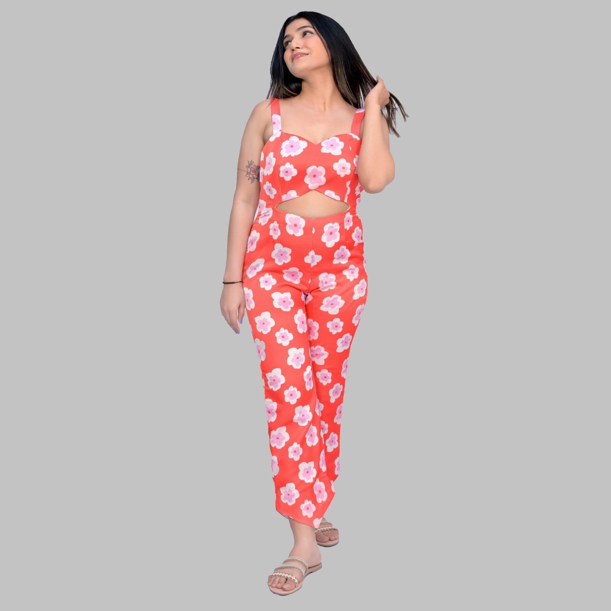 Smashing Flower Print Jumpsuit GlamzLife