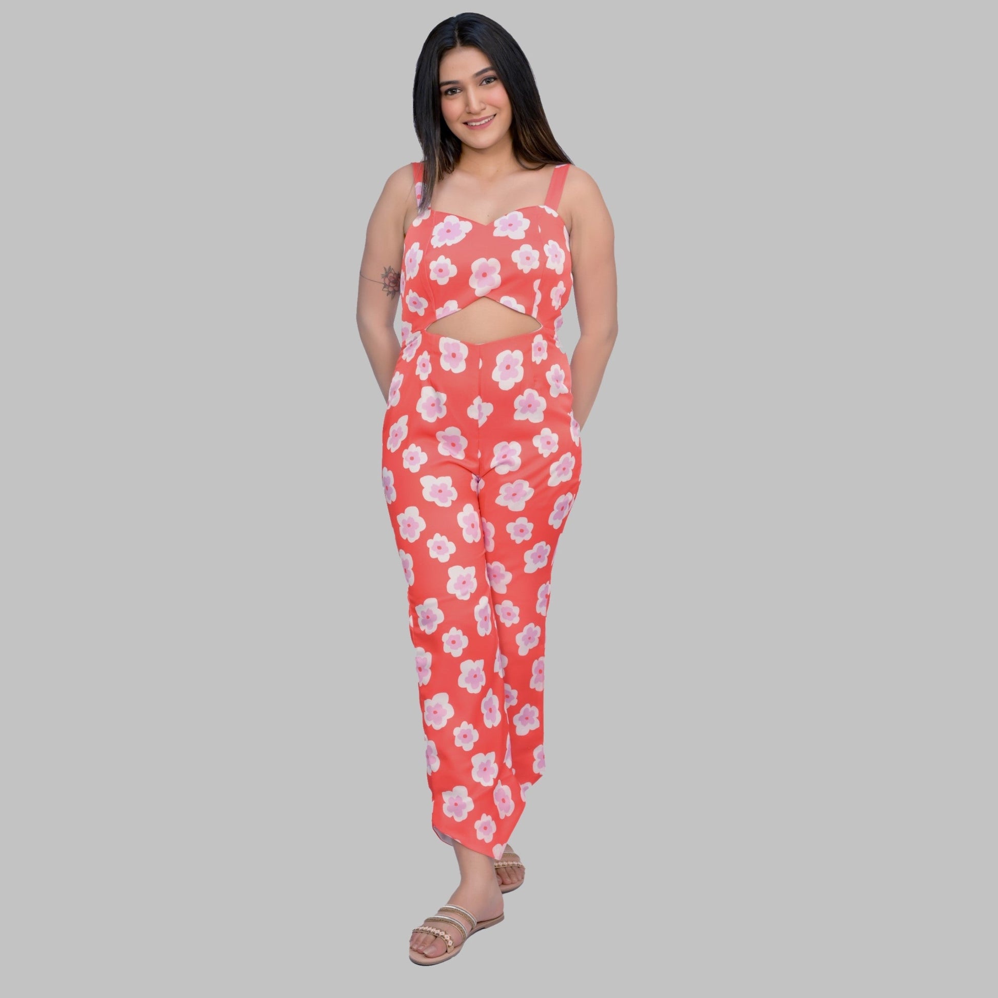 Smashing Flower Print Jumpsuit GlamzLife