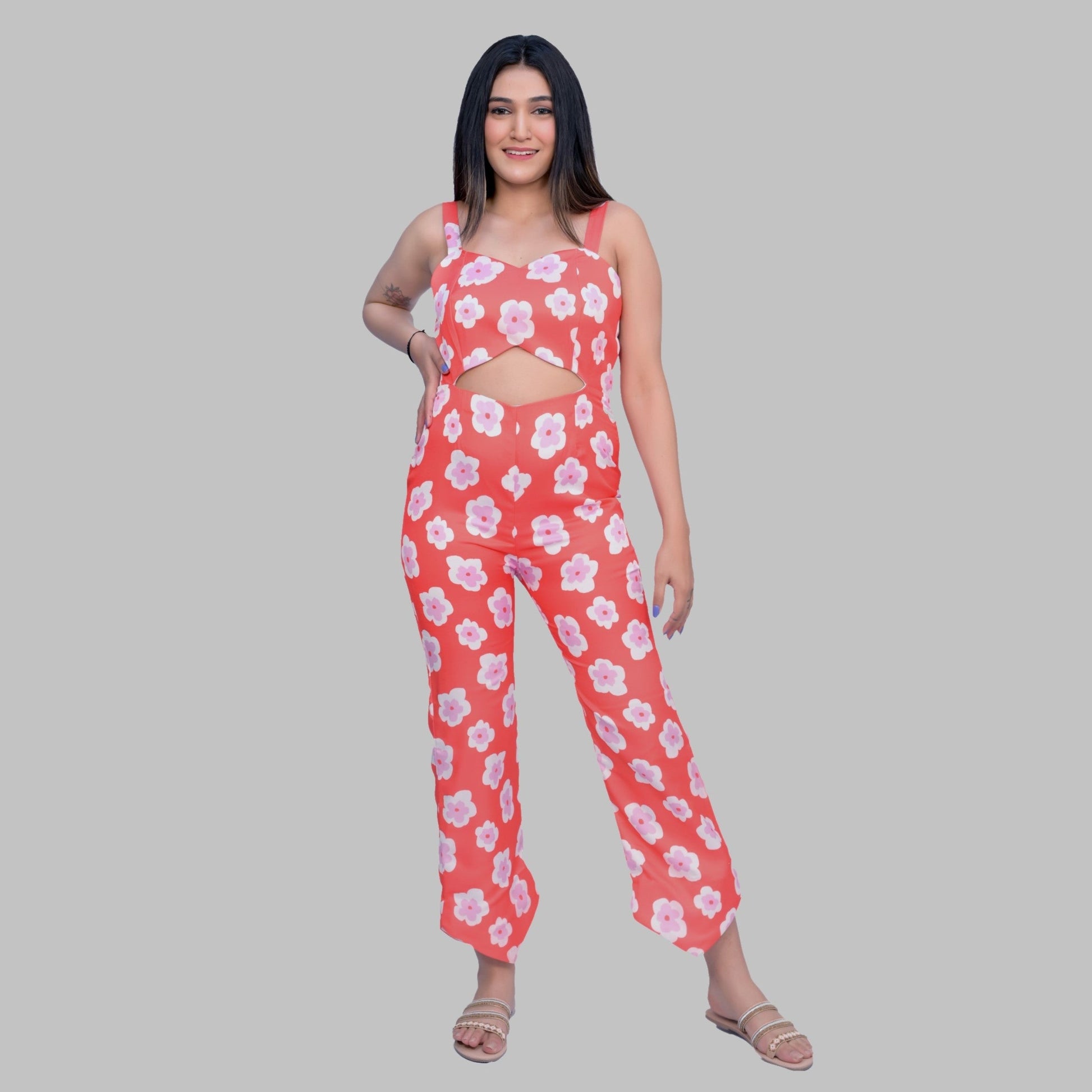 Smashing Flower Print Jumpsuit GlamzLife