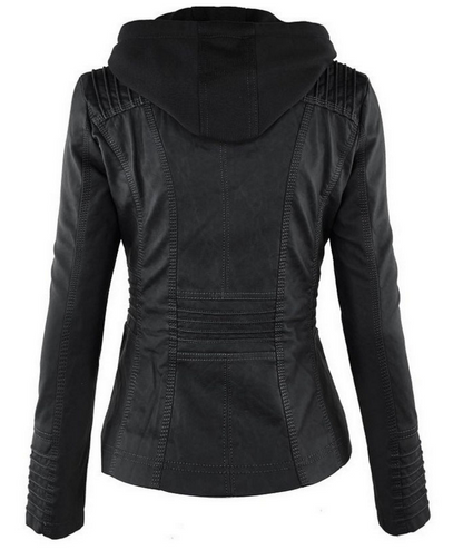 Solid Leather Jacket For Women's | | GlamzLife