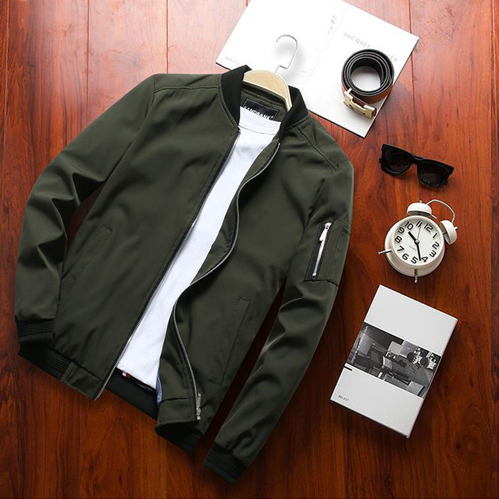Solid Regular Rib Sleeve Jackets For Men's GlamzLife
