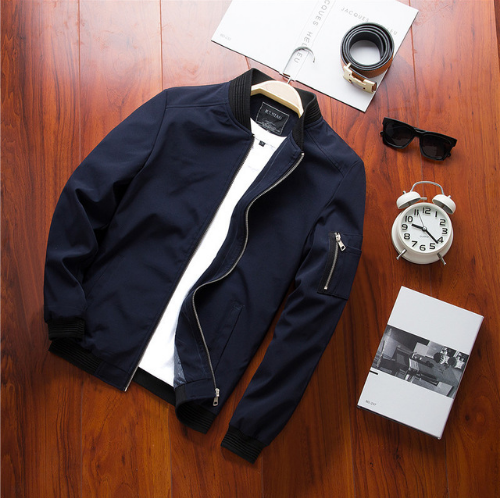 Solid Regular Rib Sleeve Jackets For Men's GlamzLife