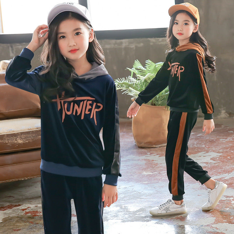 Sport Style Two Piece Dress For Girl's GlamzLife