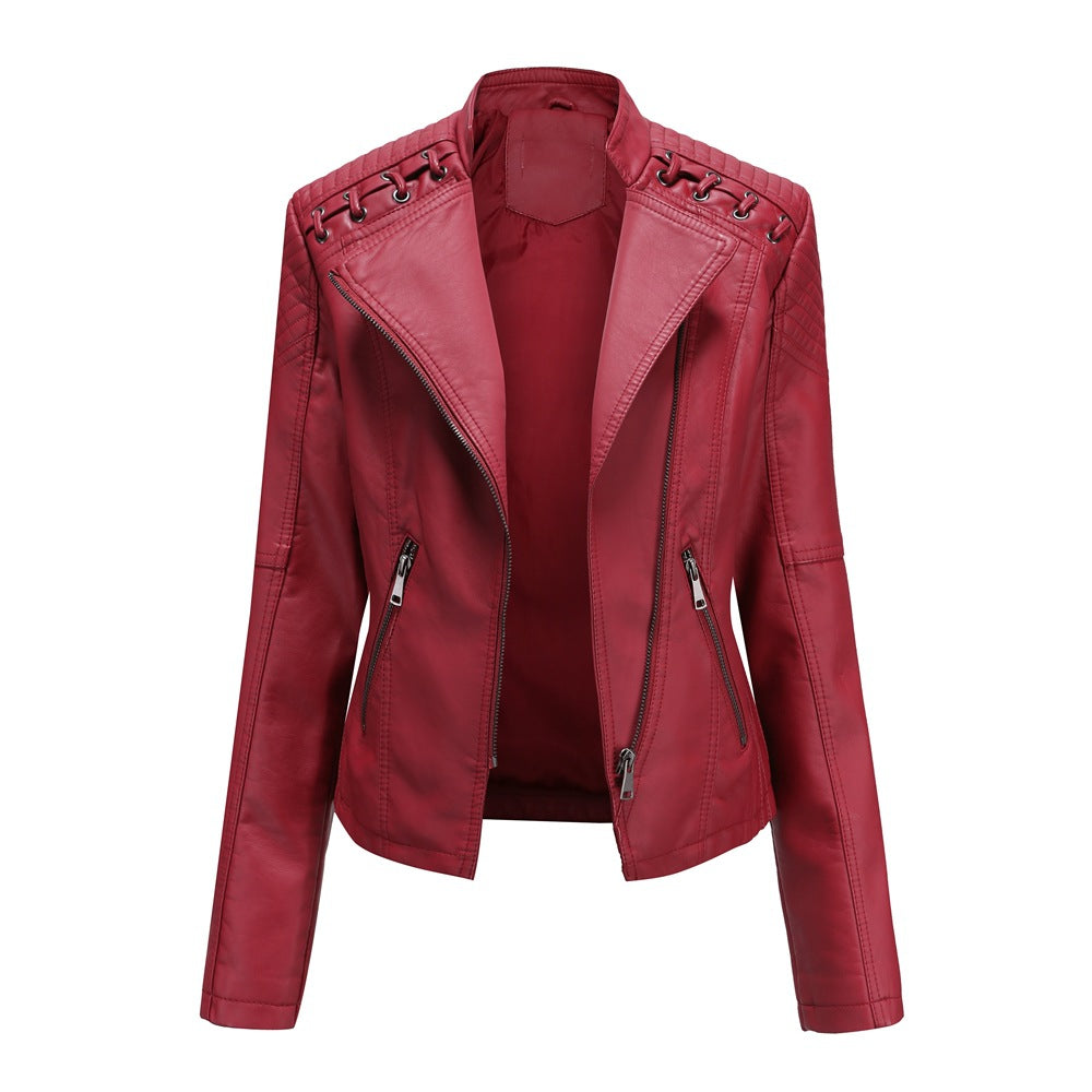 Stylish Autumn Leather Jacket GlamzLife
