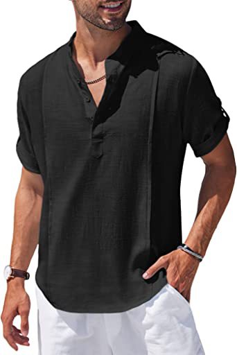 Stylish Linen Short Sleeve Shirt | GlamzLife