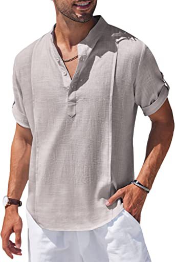 Stylish Linen Short Sleeve Shirt | GlamzLife