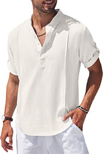 Stylish Linen Short Sleeve Shirt | GlamzLife