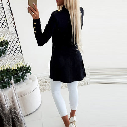 Stylish Long Sleeved Buttoned Blazer For Women's | | GlamzLife