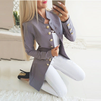 Stylish Long Sleeved Buttoned Blazer For Women's | | GlamzLife