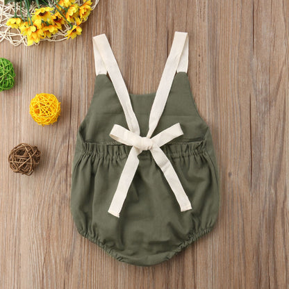 Summer Infant Backless Bowknot Romper | GlamzLife