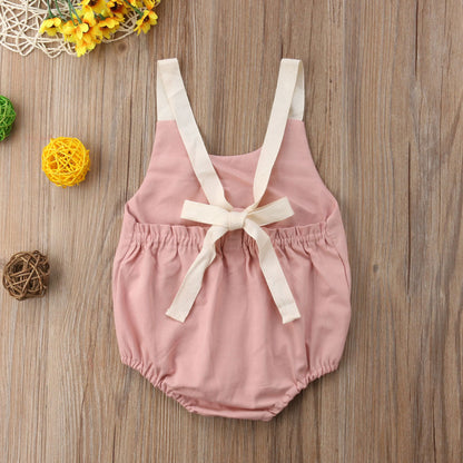 Summer Infant Backless Bowknot Romper | GlamzLife