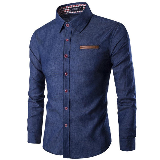 Trendy Denim Long Sleeves Shirt | GlamzLife