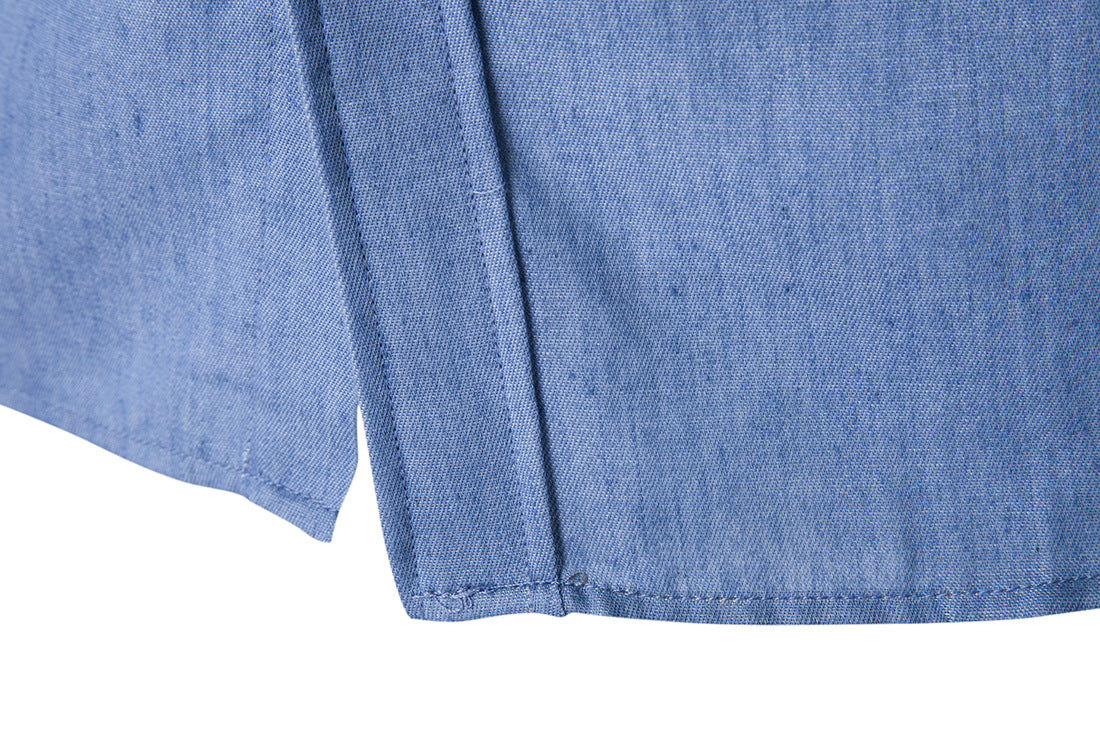 Trendy Denim Long Sleeves Shirt | GlamzLife