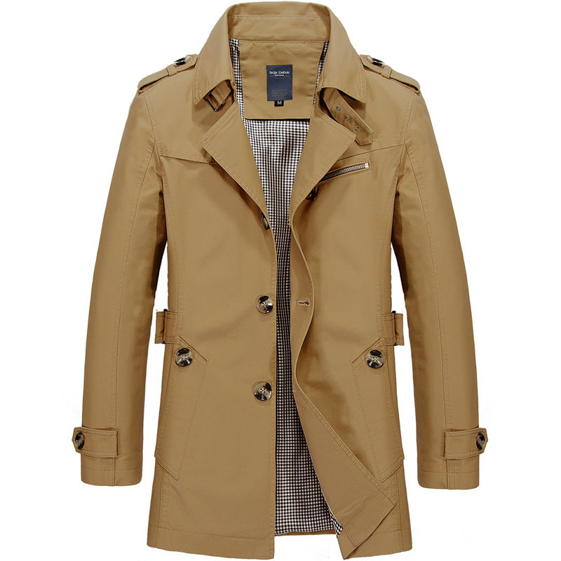 Trendy Solid Color Casual Coat For Men's GlamzLife