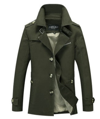Trendy Solid Color Casual Coat For Men's GlamzLife