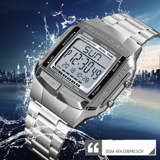 Trendy Waterproof Sports Multi-functional Men's Watch | GlamzLife