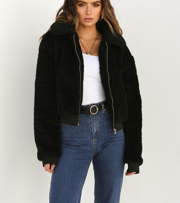 Velvet Lapel Short Jacket For Women's | | GlamzLife