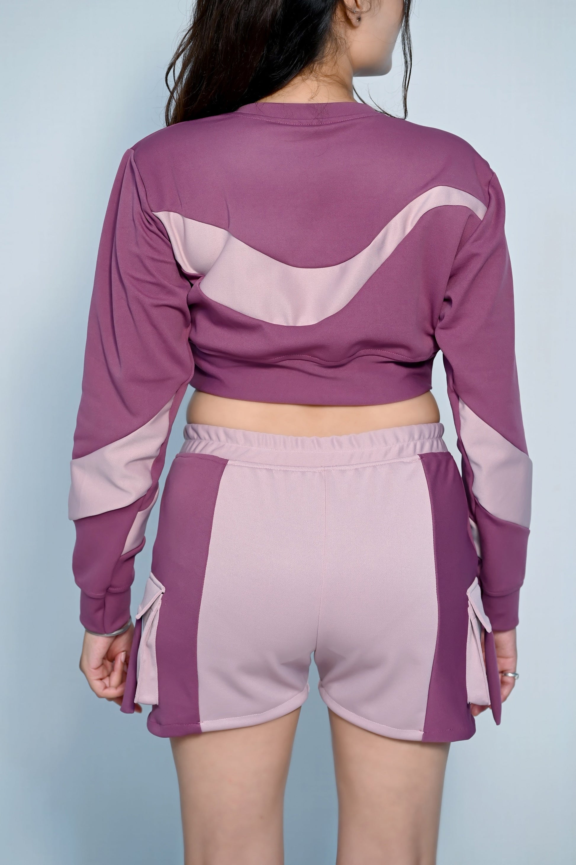 Vibrant Vision in Color Blocks - Full Sleeve Top & Shorts Set | GlamzLife
