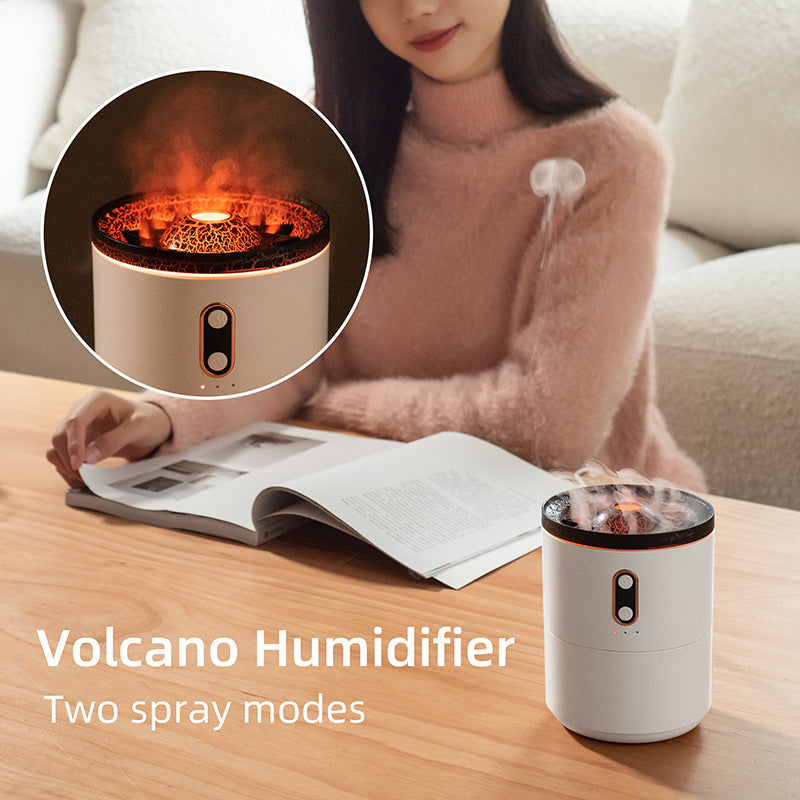 Volcanic Flame Aroma Essential Oil Diffuser USB Portable Jellyfish Air Humidifier Night Light Lamp Fragrance Humidifier | GlamzLife