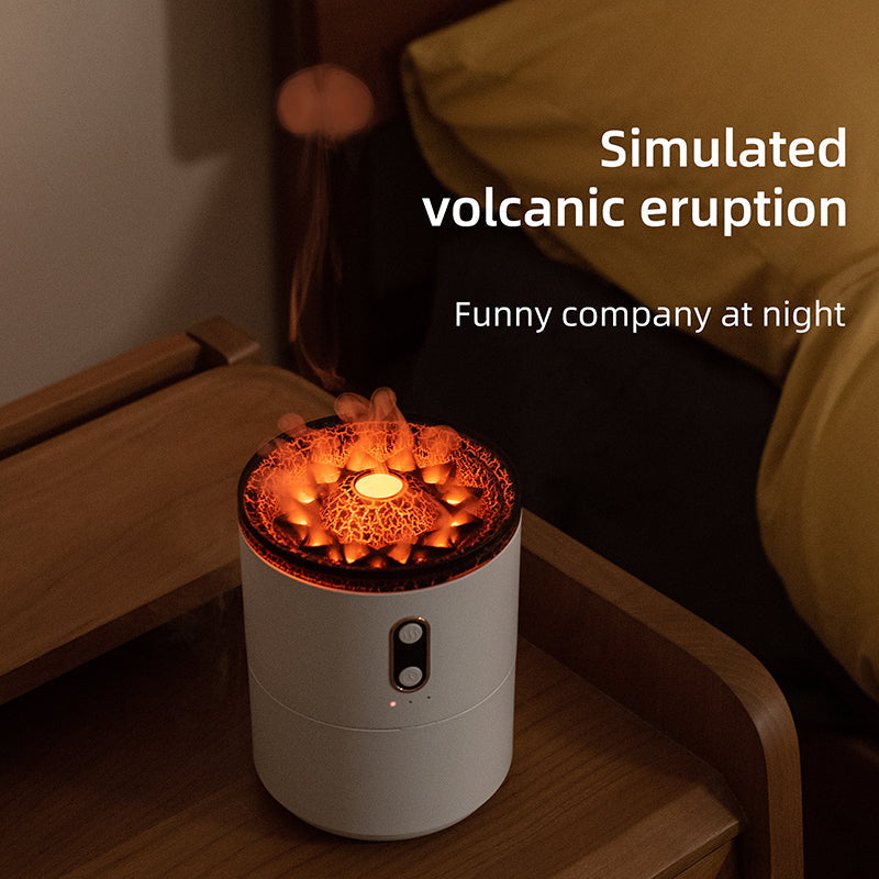 Volcanic Flame Aroma Essential Oil Diffuser USB Portable Jellyfish Air Humidifier Night Light Lamp Fragrance Humidifier | GlamzLife