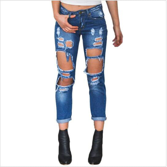 Washed Blue Stretchable Denim Jeans | | GlamzLife