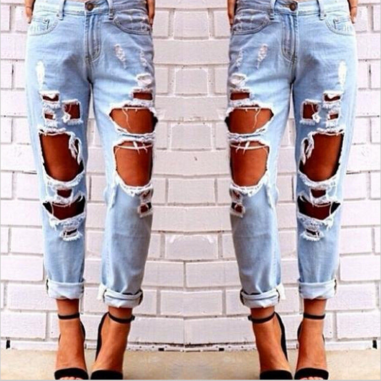 Washed Blue Stretchable Denim Jeans | Light blue | GlamzLife