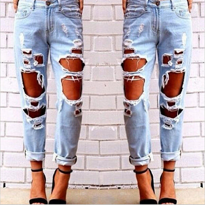 Washed Blue Stretchable Denim Jeans | Light blue | GlamzLife