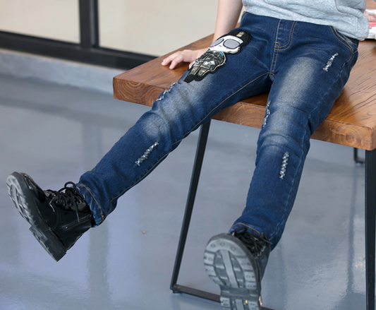 Washed Denim Trouser For Boy's | GlamzLife