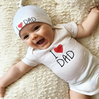 White Letter Print Comfortable Baby Romper | GlamzLife